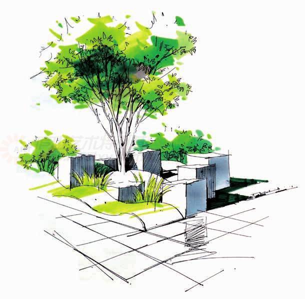 純干貨 | 景觀設(shè)計(jì)馬克筆著色技法~