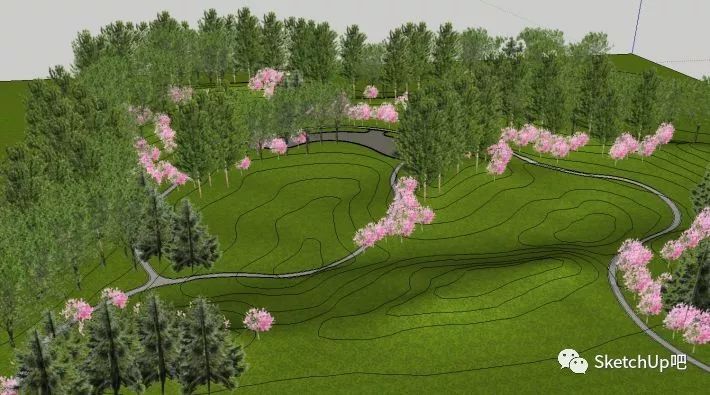 景觀設計如何運用SU地形建模?